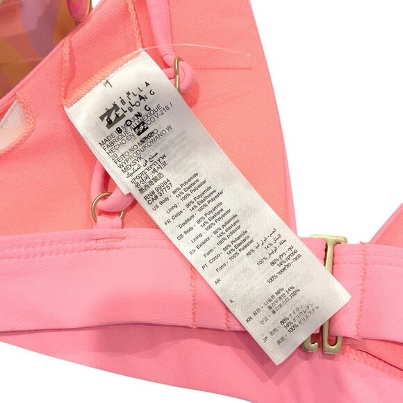 Billabong Pretty Groovy Bikini Set High Waisted Retro Pink Pastel 3 PC Size S/M - Picture 9 of 9